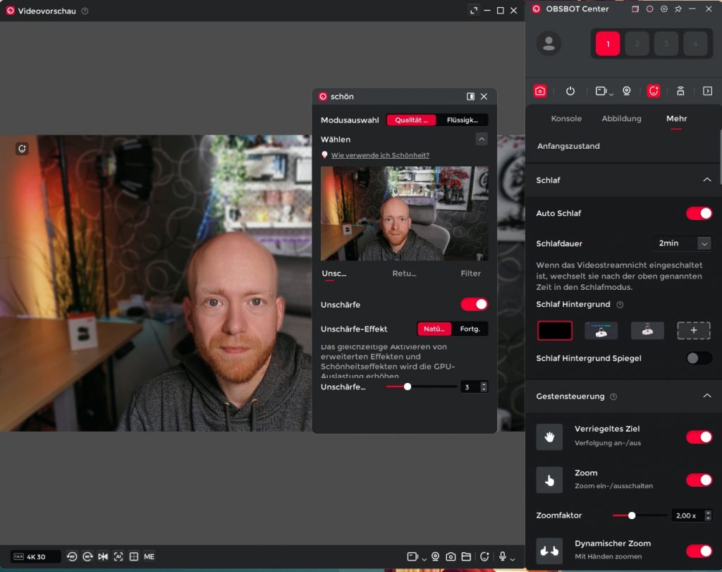 OBSBOT Tiny 3 Test 2026: Beste 4K-Webcam mit HDR, AI-Tracking & Spatial Audio 13 OBSBOT Tiny 3