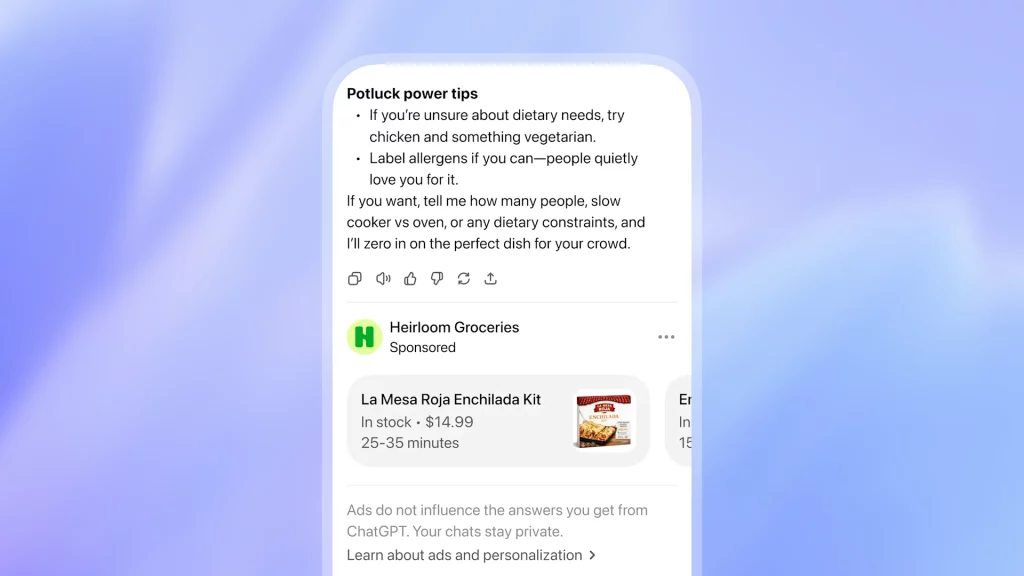 ChatGPT bekommt Werbung: OpenAI startet Testphase in den USA 3 Werbung in ChatGPT