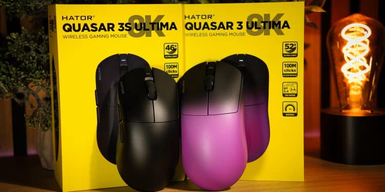 Hator Quasar 3 Ultima 8K & Quasar 3S Ultima 8K im Test: Zwei ultraleichte Gaming-Mäuse auf High-End-Kurs 1 Hator Quasar 3 Ultima 8K & Quasar 3S Ultima 8K